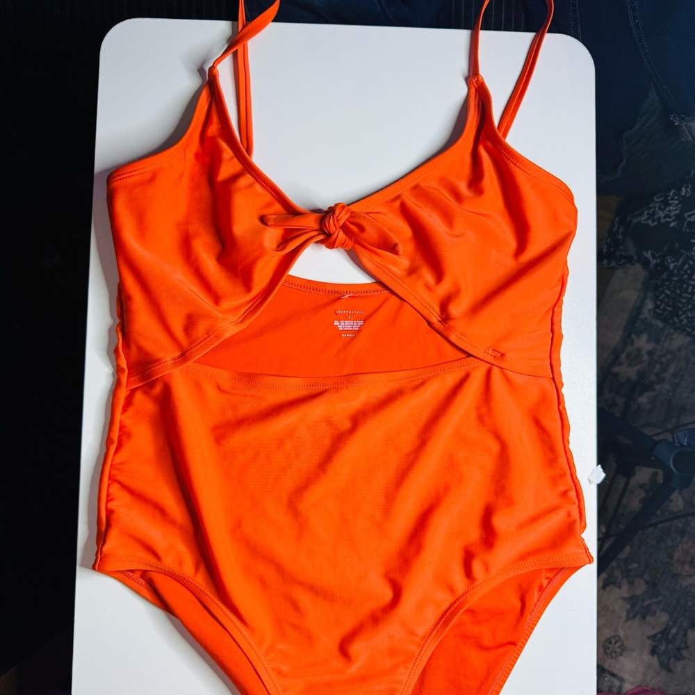 Aeropostale Vibrant Orange One-Piece Swimsuit